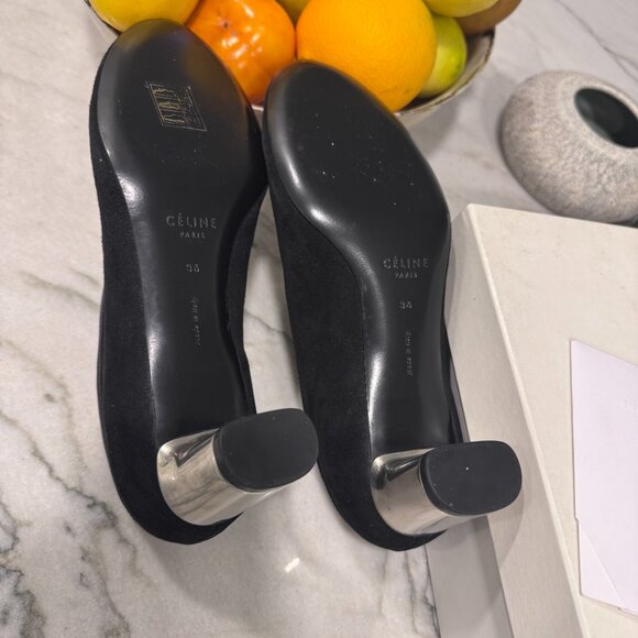 Old CELINE Phoebe Philo Era Black Suede Pumps 36 - Picture 3 of 8